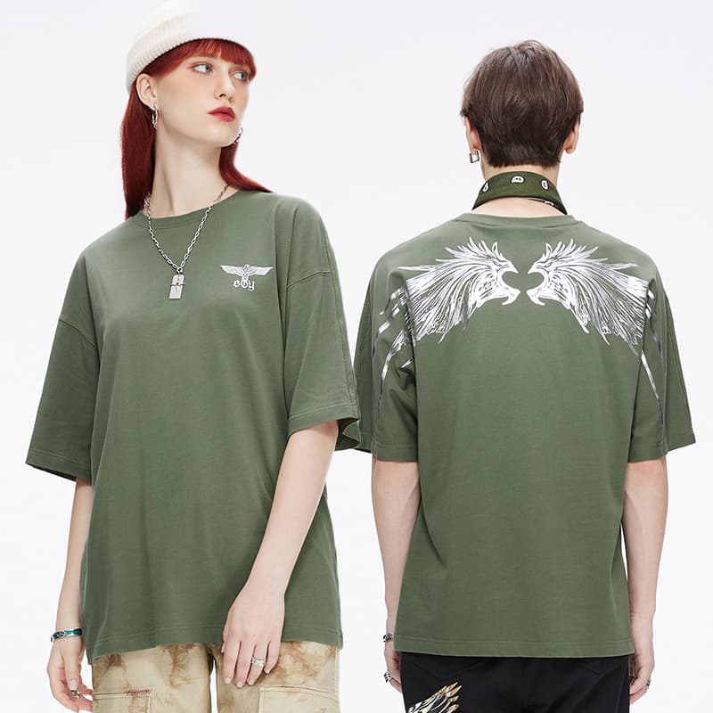 Футболка Boy London Wing Print T-Shirt Green - изображение 3
