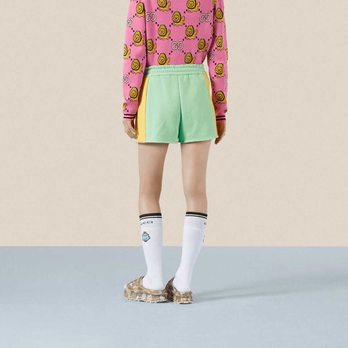 Шорты GUCCI SS23 Animal Embroidery Shorts - изображение 3