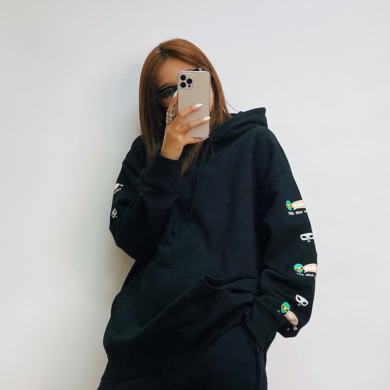 Худи NERDY Alien Print Hoodie Black - изображение 4