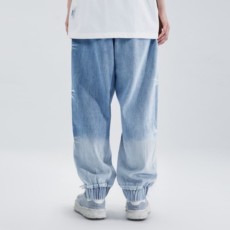 Штаны LAMLICKA Denim Joggers Blue - изображение 4