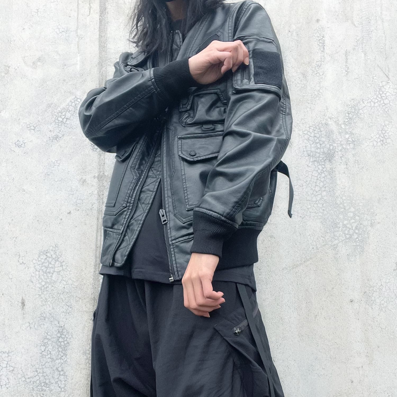 Кожаная куртки VIP Cyberpunk Pilot Jacket - изображение 8