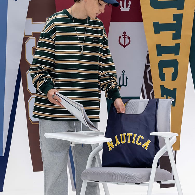 Кофта Nautica Striped Long Sleeve Tee - изображение 3
