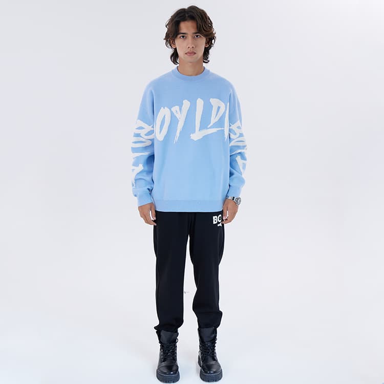 Кофта Boy London FW22 Eagle Logo Knit Sweater Blue - изображение 4