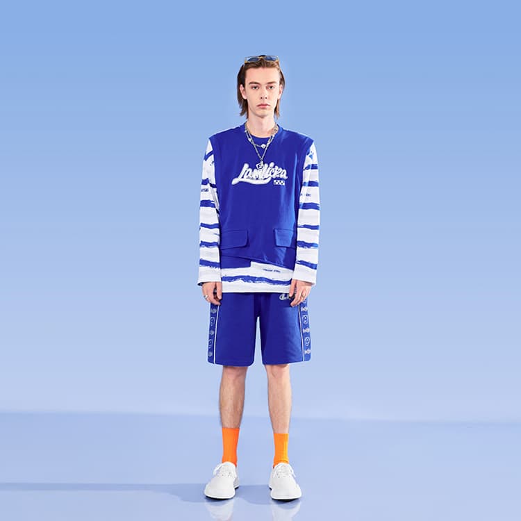 Шорты LAMLICKA Waffle Shorts Blue - изображение 3