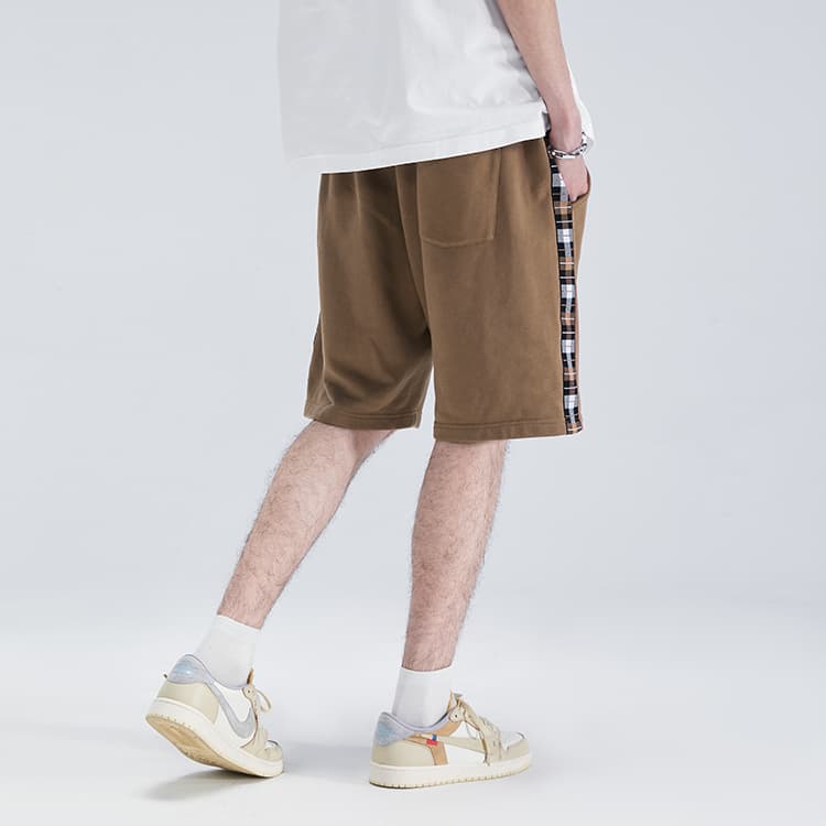 Шорты LAMLICKA Plaid Patchwork Shorts Brown - изображение 4