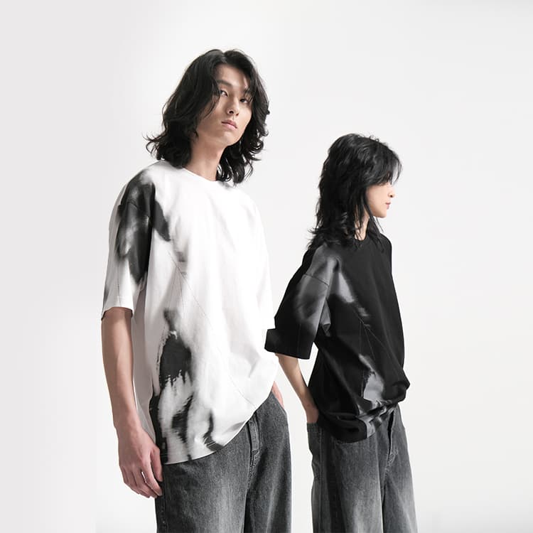 Футболка Huanxiangzhe Graphic Print T-Shirt - изображение 4