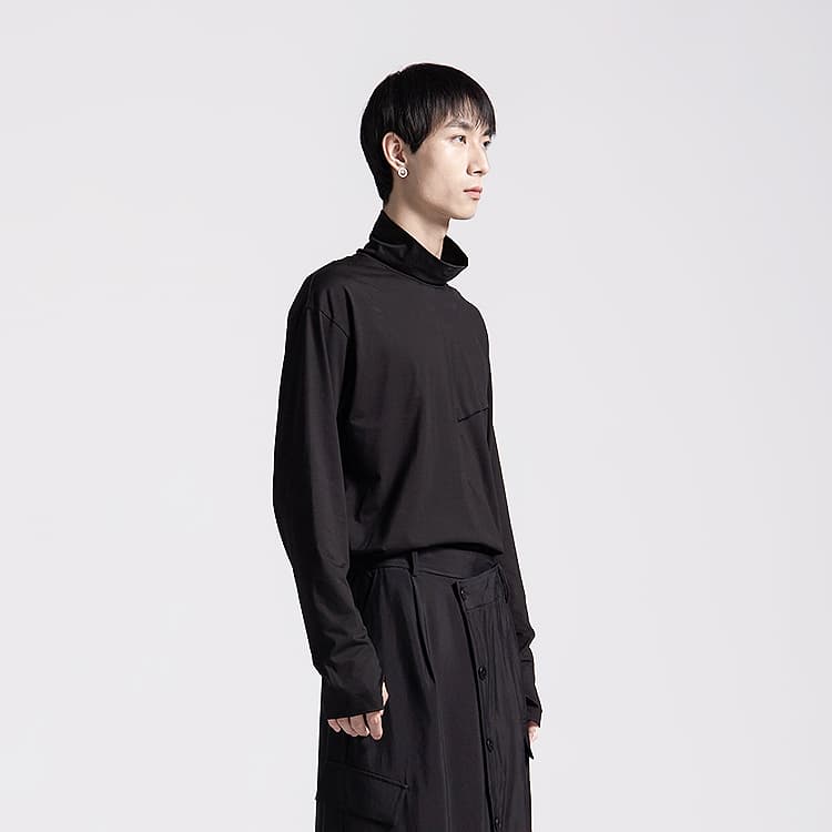 Кофта Huanzhe Turtleneck Long Sleeve Tee Black - изображение 4