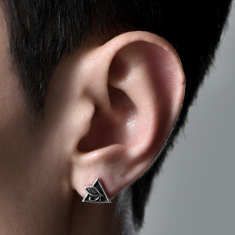 Серьги MYSH Silver Horus Eye Stud Black - изображение 5