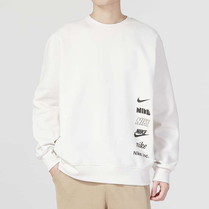 Худи Nike Club Fleece Crew White - изображение 3