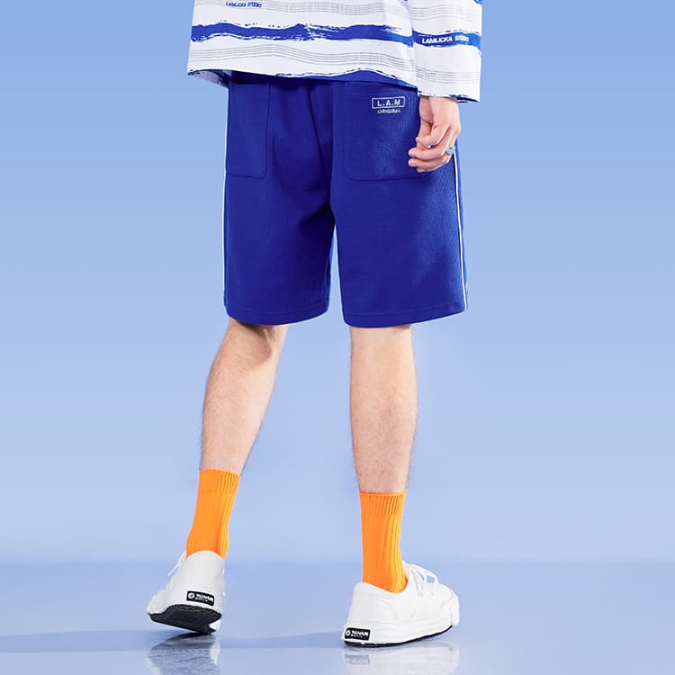 Шорты LAMLICKA Waffle Shorts Blue - изображение 5