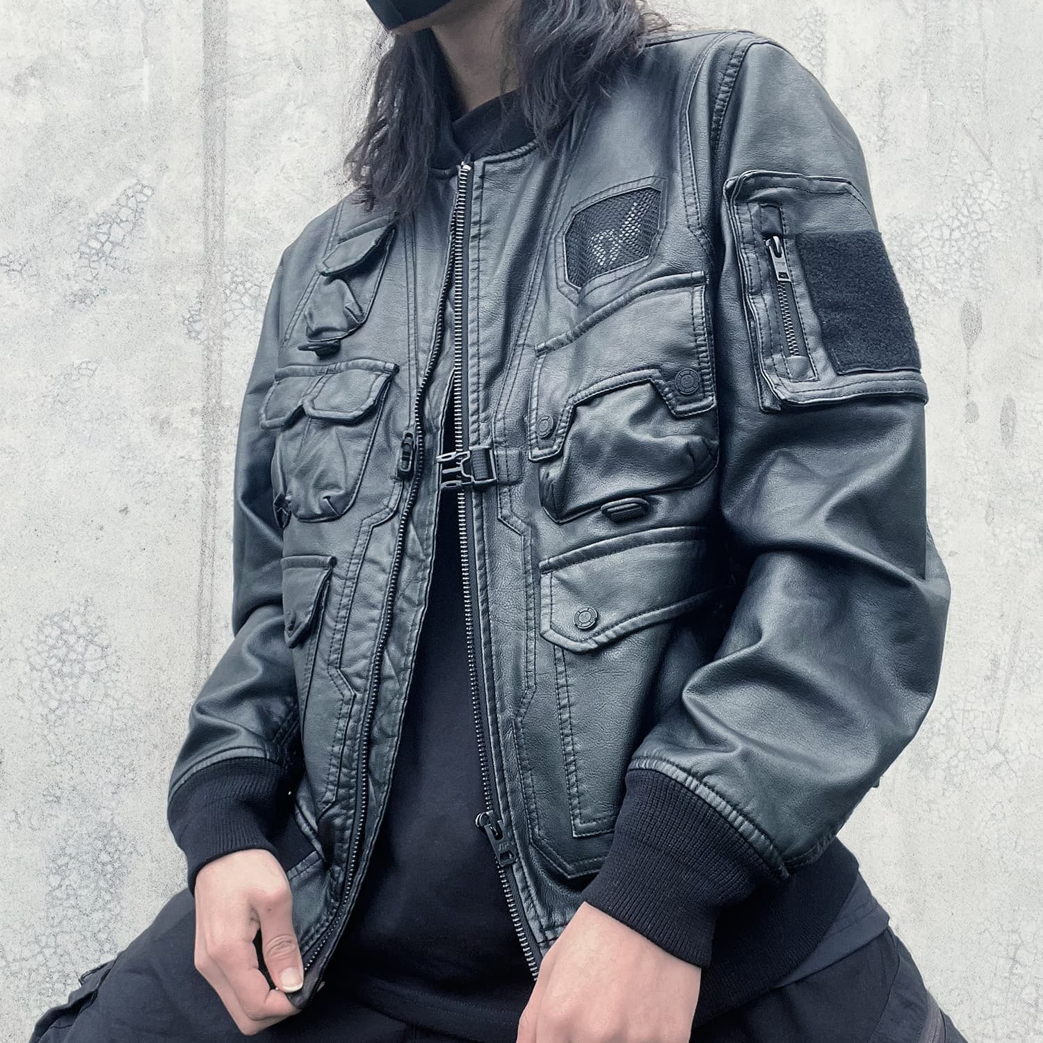 Кожаная куртки VIP Cyberpunk Pilot Jacket - изображение 9