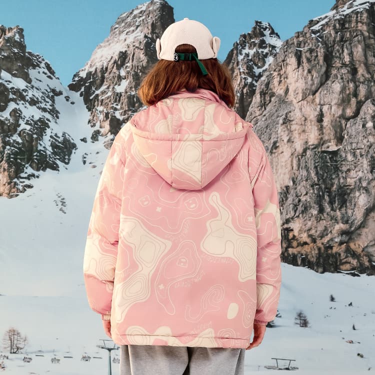 Зимняя куртка пуховик LAMLICKA Camo Hoodie Jacket Pink - изображение 7