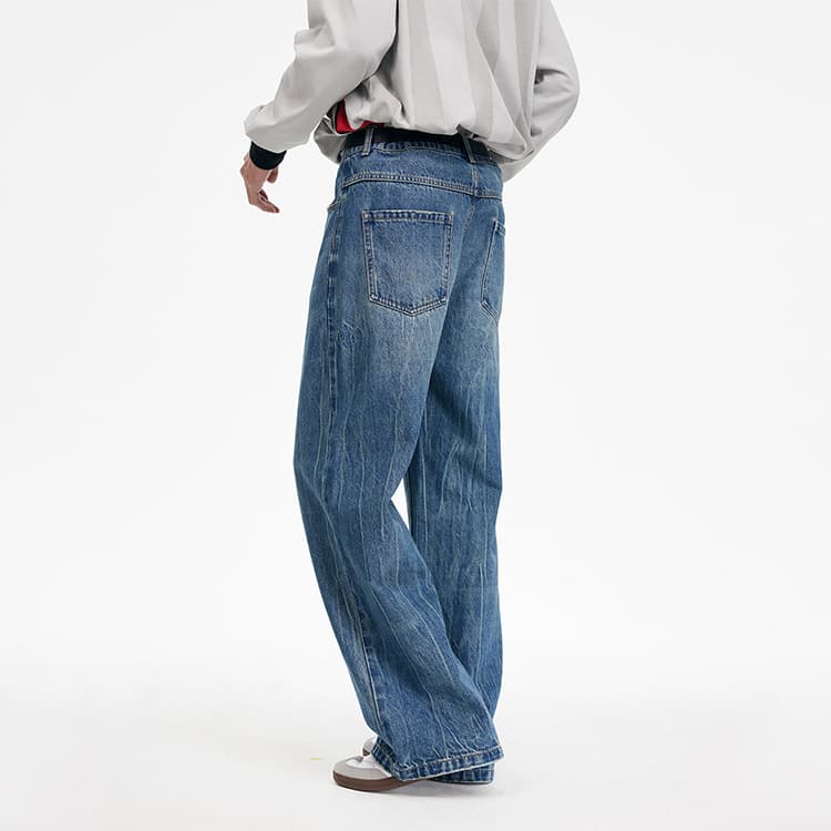Штаны DIMC Straight Leg Jeans Blue - изображение 5