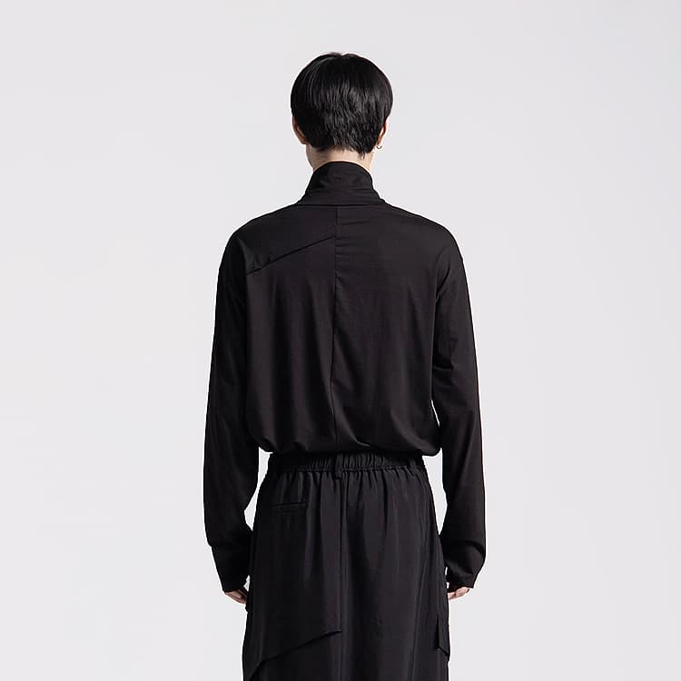 Кофта Huanzhe Turtleneck Long Sleeve Tee Black - изображение 5