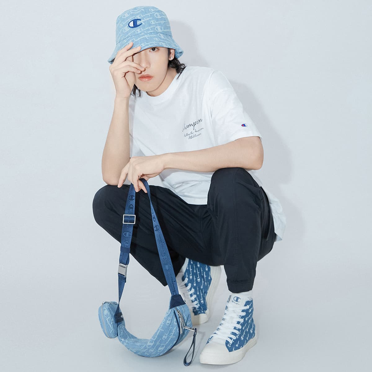 Кеды Champion Campus Mono High Denim Blue - изображение 7