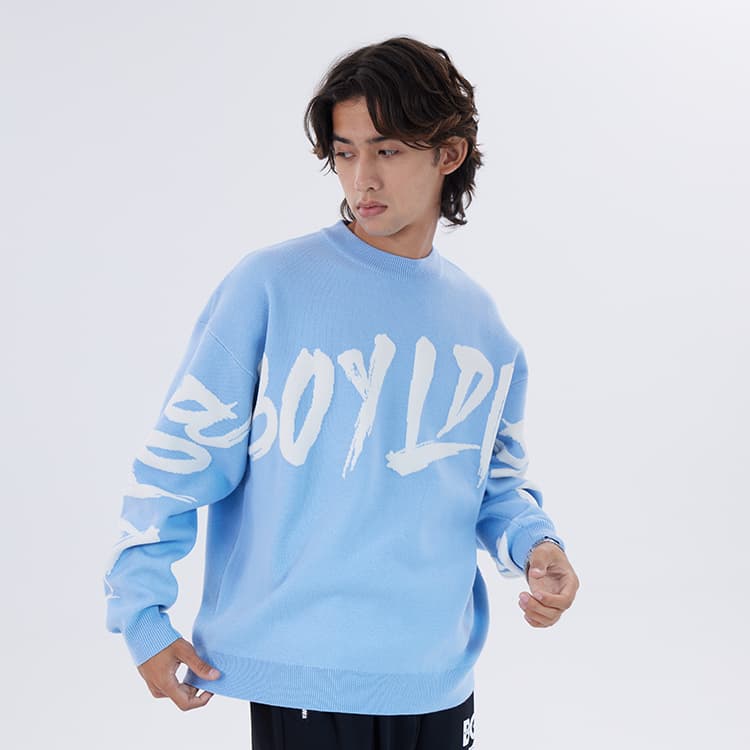 Кофта Boy London FW22 Eagle Logo Knit Sweater Blue - изображение 3