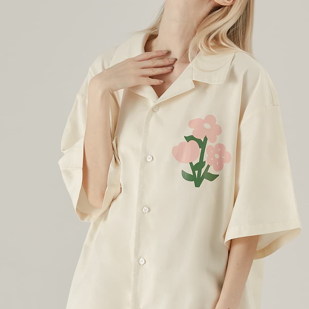 Рубашка EMPTY REFERENCE Cute Flower Print Shirt - изображение 7