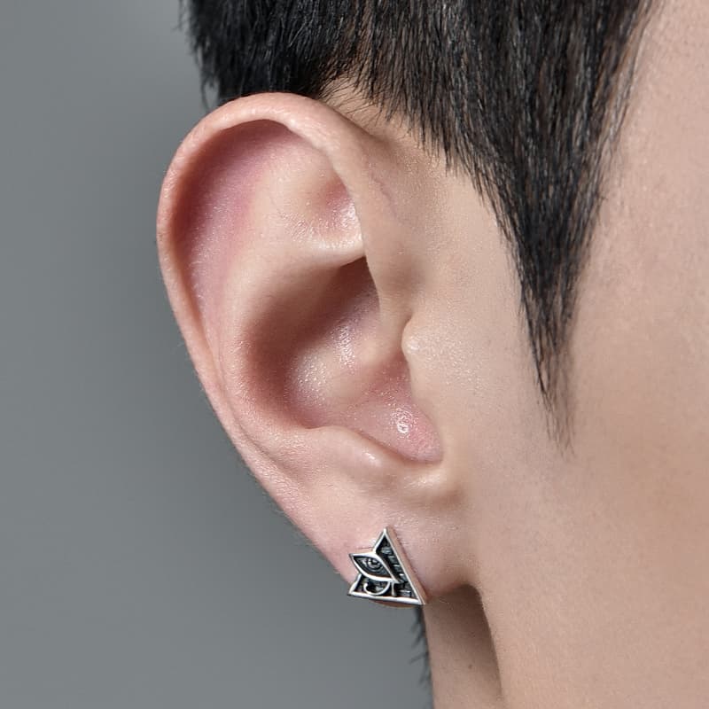 Серьги MYSH Silver Horus Eye Stud Black - изображение 7