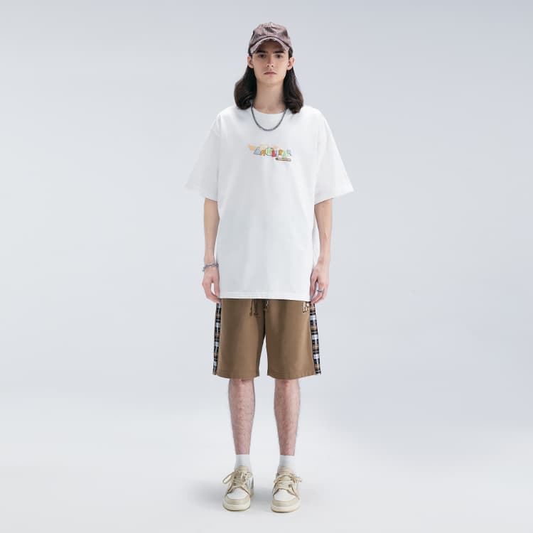 Шорты LAMLICKA Plaid Patchwork Shorts Brown - изображение 6