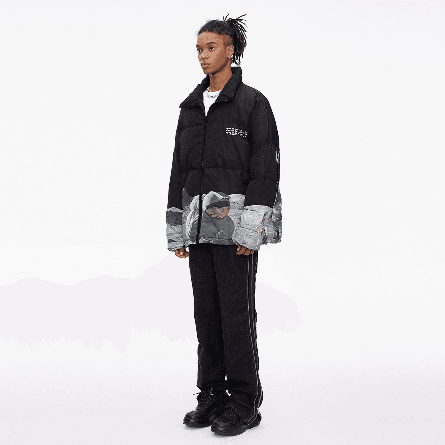 Зимняя куртка ICONS Lab Cyberpunk Astronaut Down Jacket Black - изображение 7