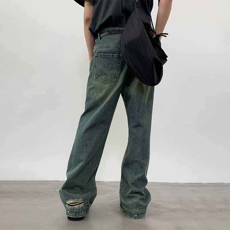 Штаны ROARINGWILD ARCH Vintage Yellow Jeans - изображение 6