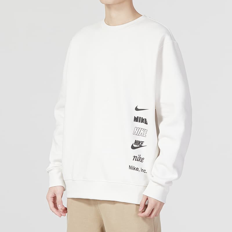 Худи Nike Club Fleece Crew White - изображение 5
