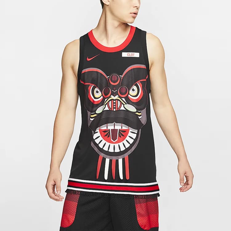 Баскетбольная майка Nike x CLOT Basketball Vest Black - изображение 4