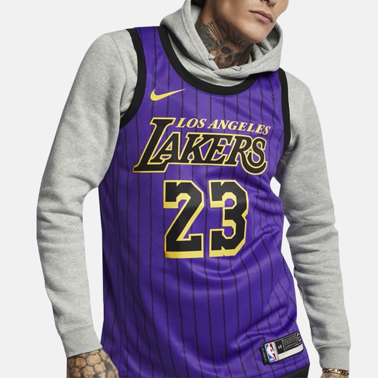 Баскетбольная майка Nike LeBron James Lakers Jersey - изображение 4