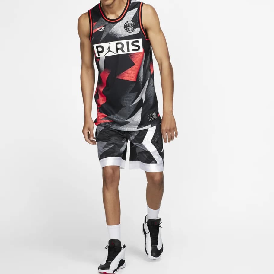Баскетбольная майка Jordan Paris Saint-Germain Mesh Jersey Black - изображение 5