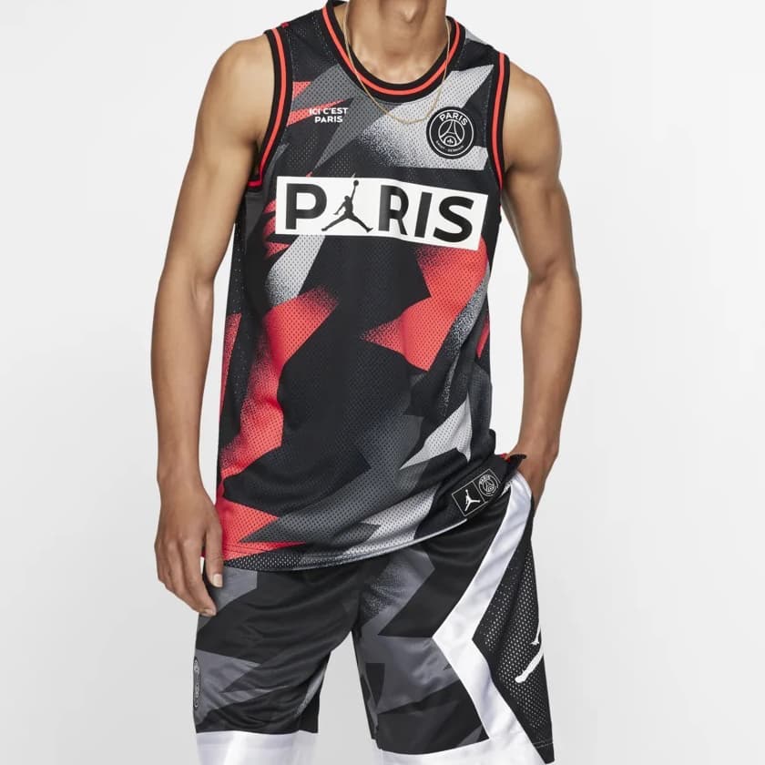 Баскетбольная майка Jordan Paris Saint-Germain Mesh Jersey Black - изображение 4