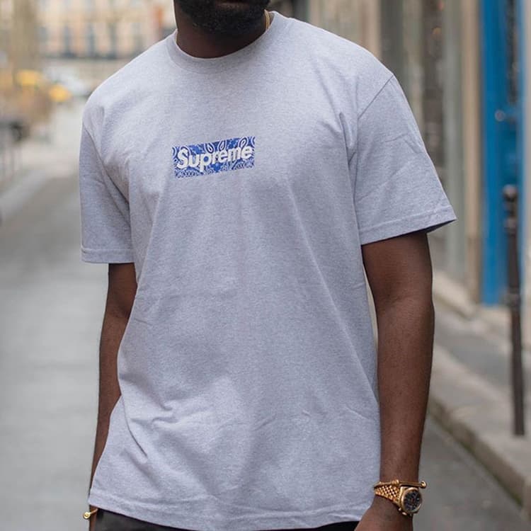 Футболка Supreme FW19 Week 17 Bandana Box Logo Tee T - изображение 2