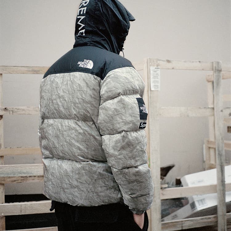Зимняя куртка Supreme x The North Face Paper Print Nuptse Jacket - изображение 6
