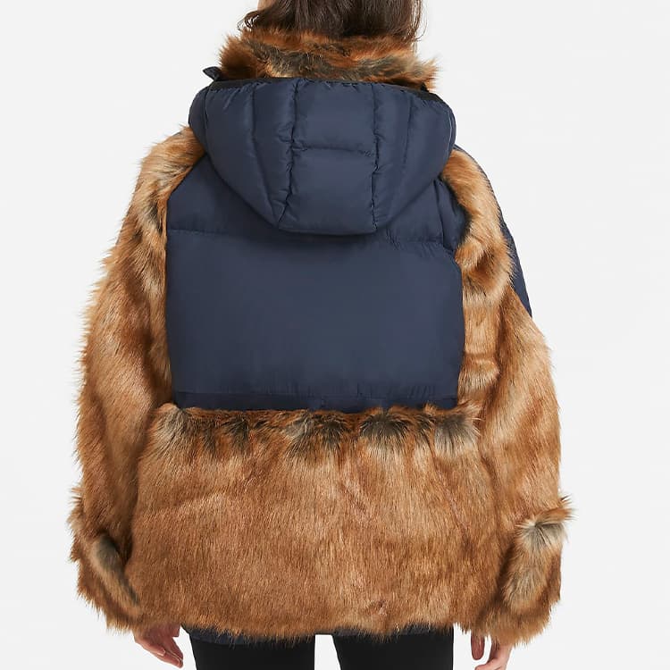 Пуховик Nike x Sacai Hooded Down Parka Brown - изображение 5