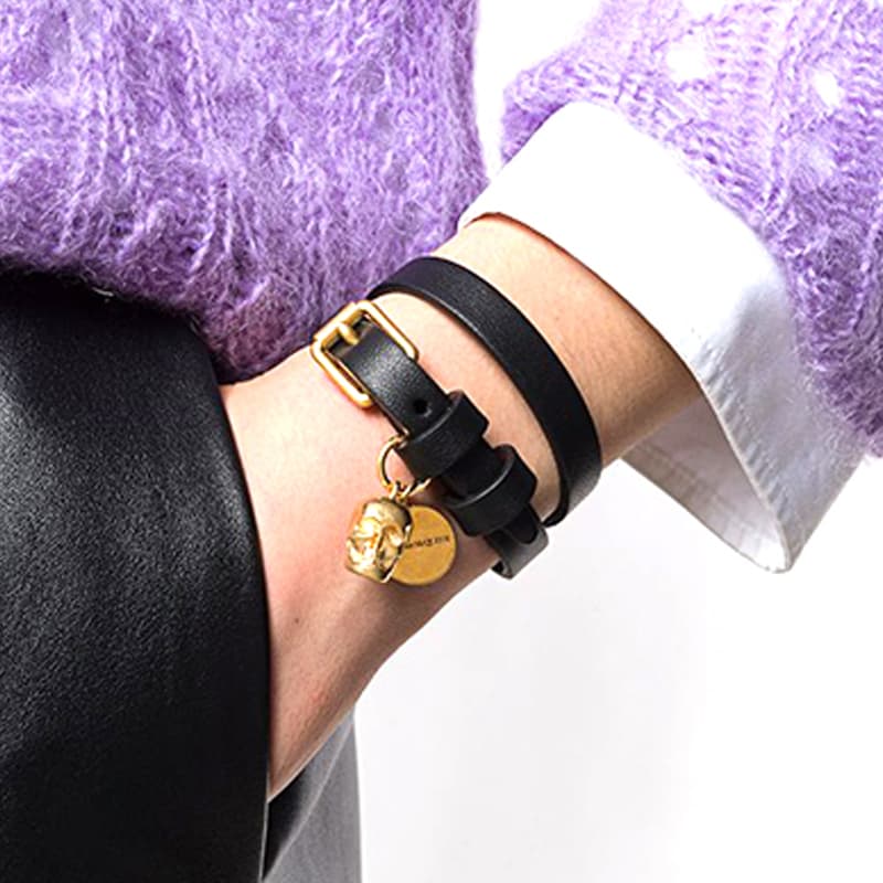 Браслет Alexander McQueen Skull Leather Bracelet - изображение 3