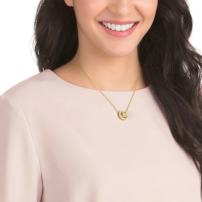Ожерелье Swarovski Hollow Necklace Gold - изображение 4