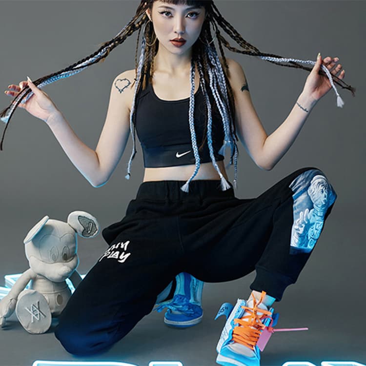 Штаны WHY PLAY x JoeCai Cyberpunk Series Black Joggers - изображение 5