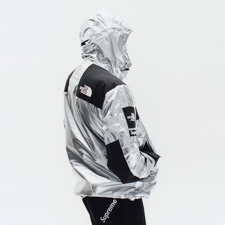 Демисезонная куртка Supreme x The North Face Metallic Jacket Silver - изображение 4