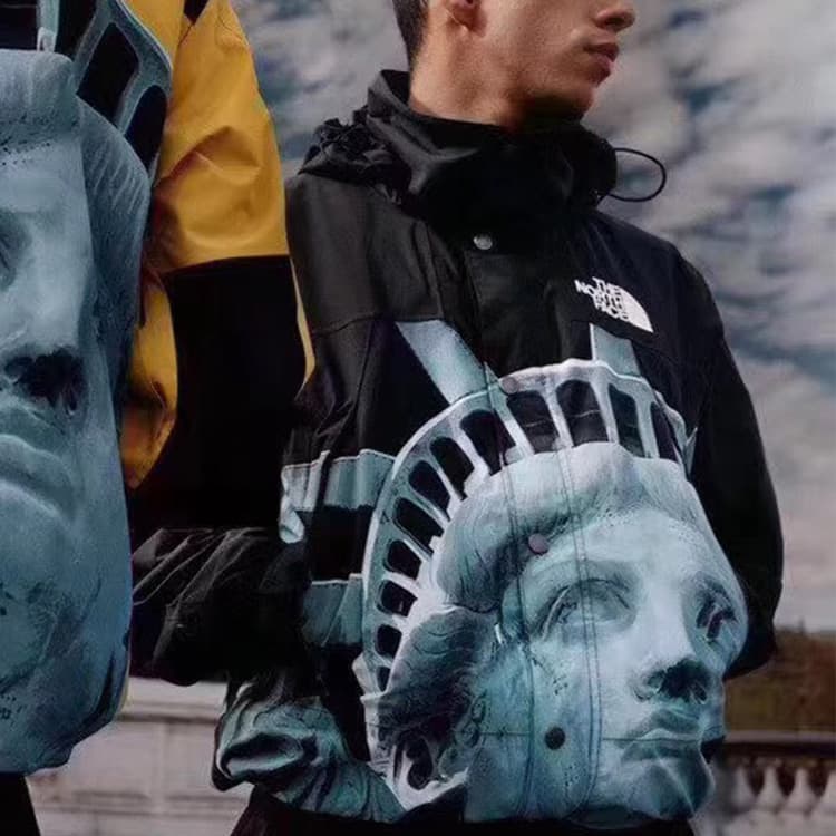 Демисезонная куртка Supreme x The North Face Statue of Liberty Mountain Jacket Black - изображение 9