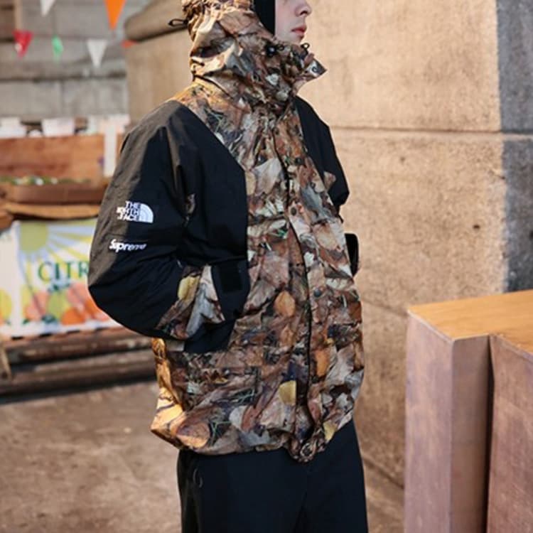 Демисезонная куртка Supreme x The North Face FW16 Leaf Print Jacket Black - изображение 5