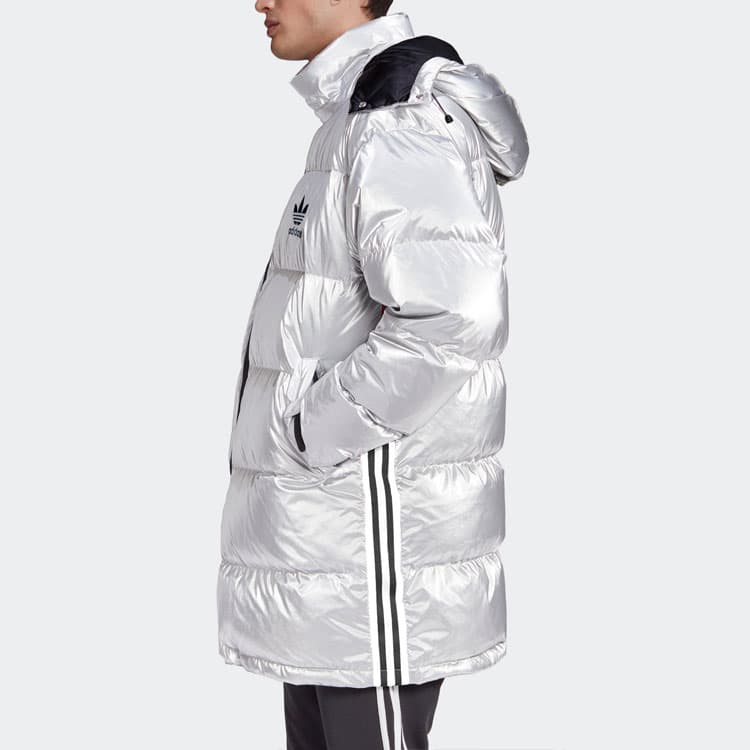 Зимняя куртка adidas Originals Metal Down Jacket Silver - изображение 5