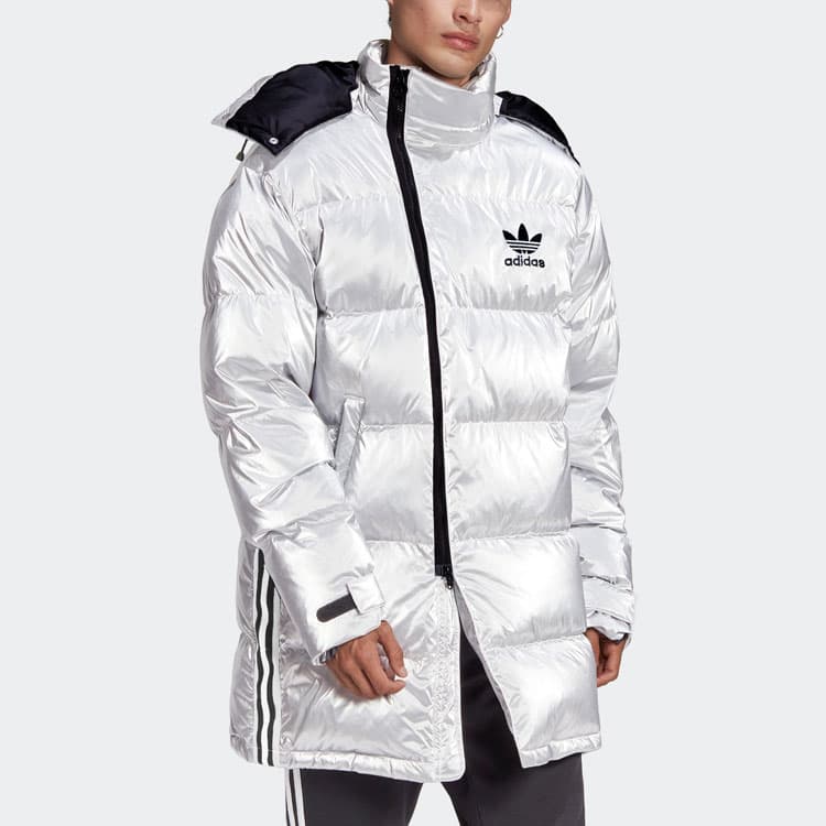 Зимняя куртка adidas Originals Metal Down Jacket Silver - изображение 3
