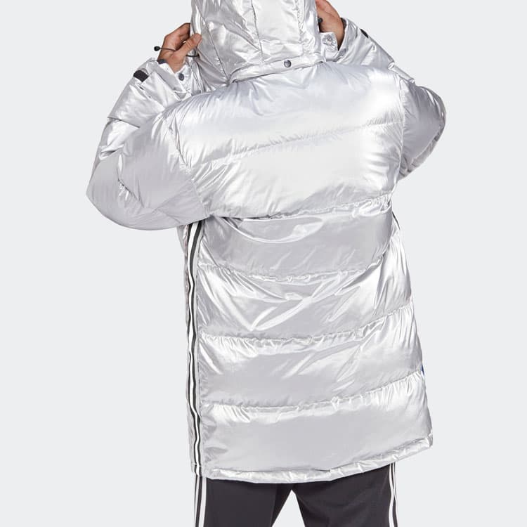 Зимняя куртка adidas Originals Metal Down Jacket Silver - изображение 6
