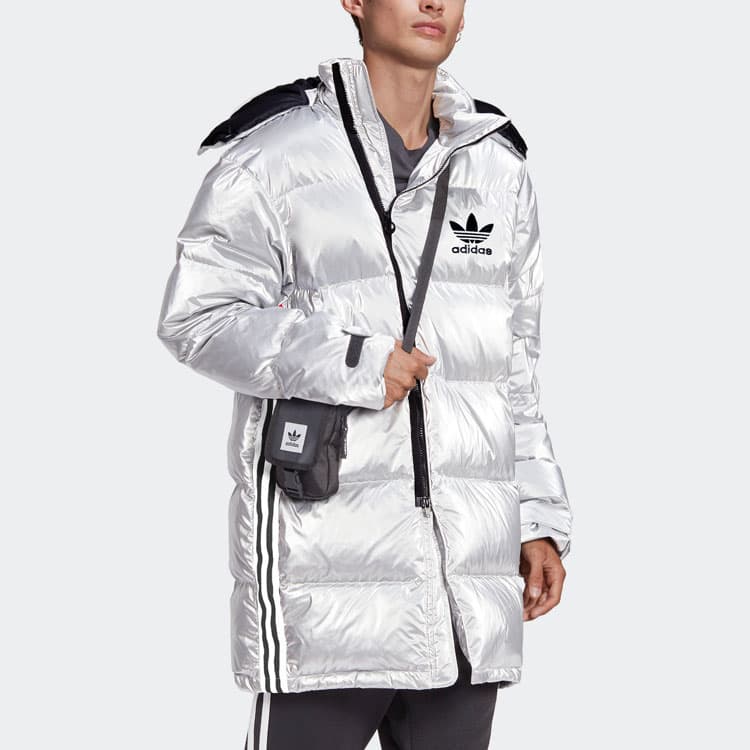 Зимняя куртка adidas Originals Metal Down Jacket Silver - изображение 4