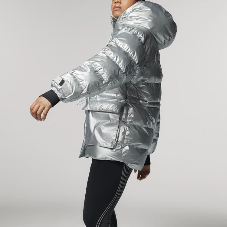 adidas Stella McCartney Quilted Jacket Silver - изображение 5