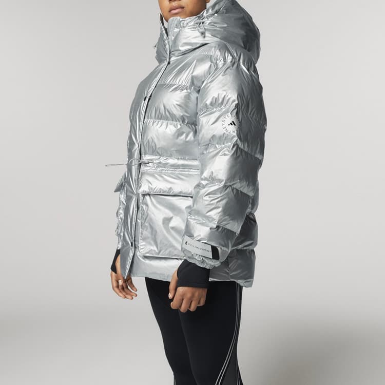 adidas Stella McCartney Quilted Jacket Silver - изображение 6