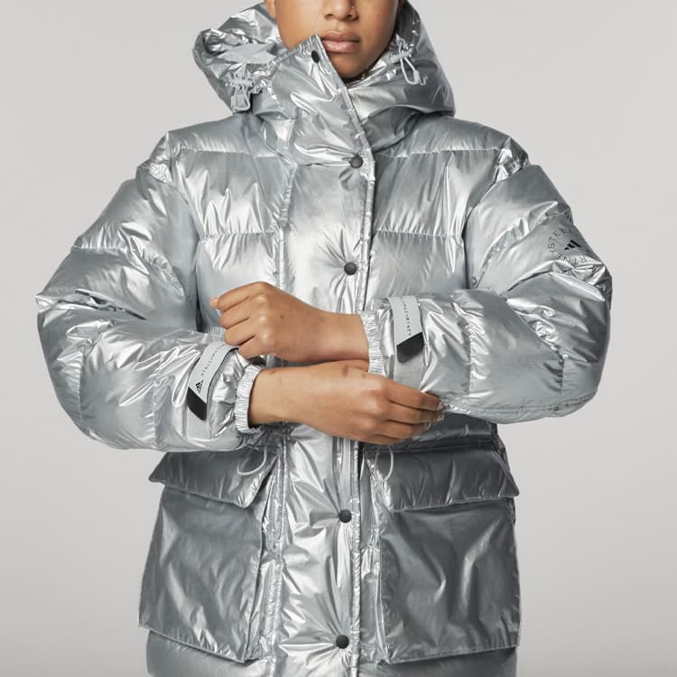 adidas Stella McCartney Quilted Jacket Silver - изображение 4