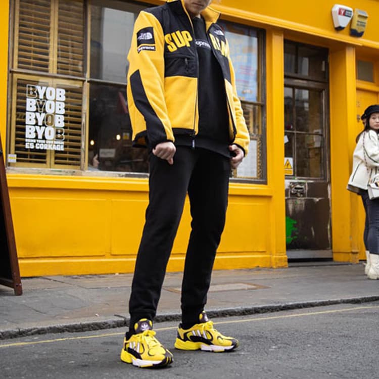 Куртка Supreme x The North Face Arc Logo Denali Fleece Jacket Yellow - изображение 5