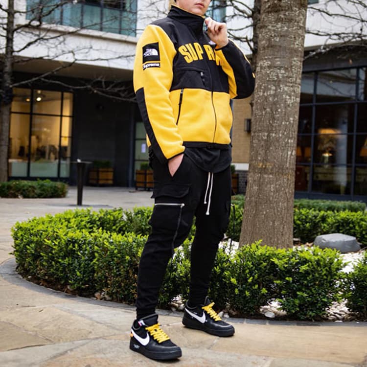 Куртка Supreme x The North Face Arc Logo Denali Fleece Jacket Yellow - изображение 3