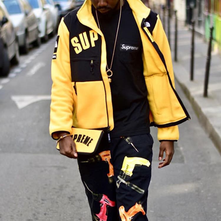 Куртка Supreme x The North Face Arc Logo Denali Fleece Jacket Yellow - изображение 7