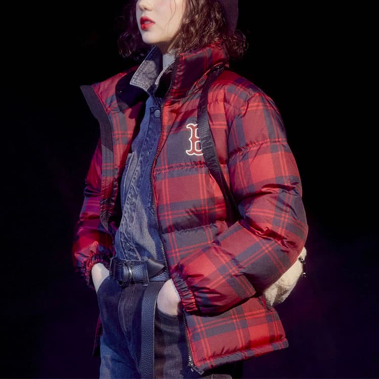 Зимняя куртка MLB Boston Red Sox Plaid Down Jacket - изображение 5